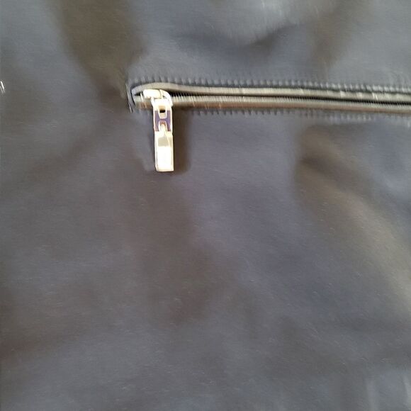 HOBO INTERNATIONAL BLACK NYLON / LEATHER LARGE Shoulder TOTE BAG 18 X 13 - Picture 3 of 12